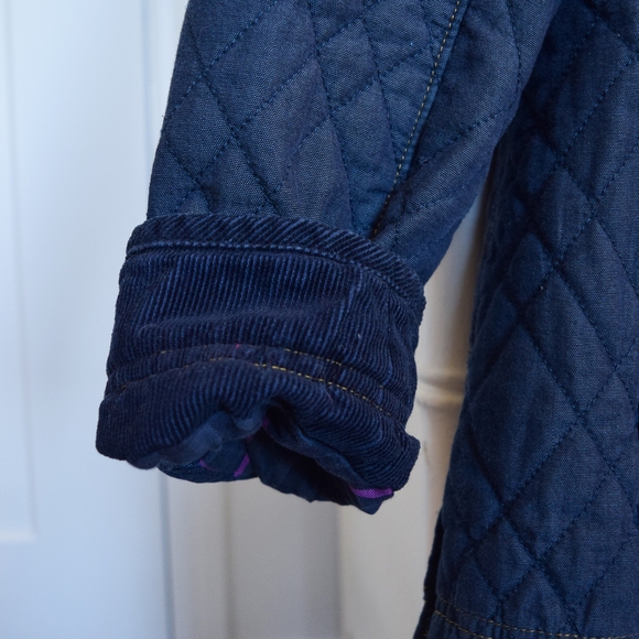 Vintage L.L. Bean navy quilted riding jacket lined with flannel - Picture 4 of 7